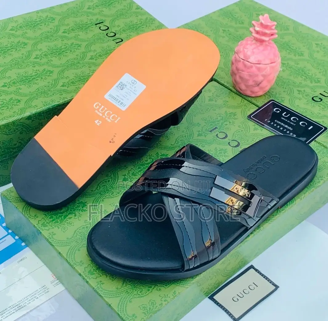 Original Gucci Leather Slippers