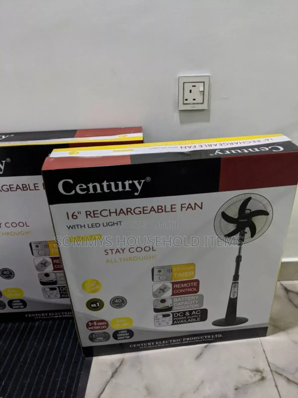 16 Inches Century Rechargeable Fan