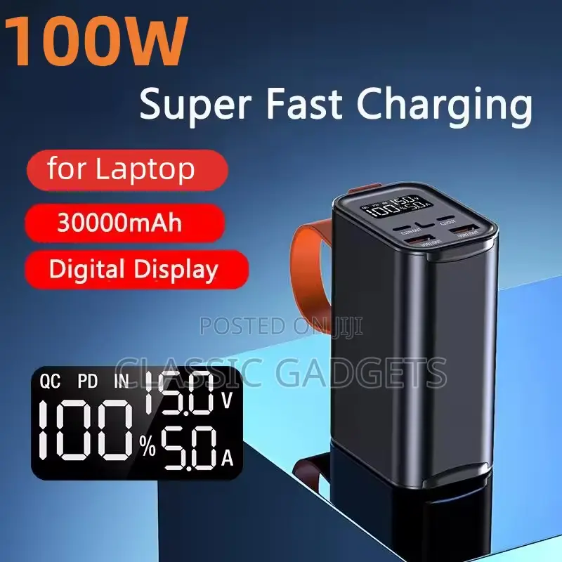 Dkings 30000mah 100w Portable Laptop Power Bank With Light