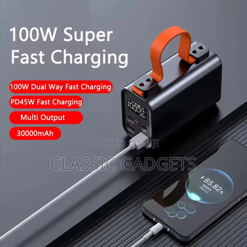 Dkings 30000mah 100w Portable Laptop Power Bank With Light