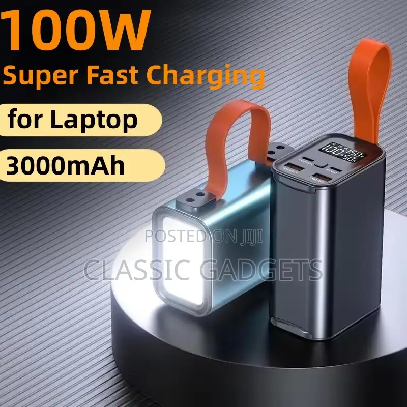 Dkings 30000mah 100w Portable Laptop Power Bank With Light