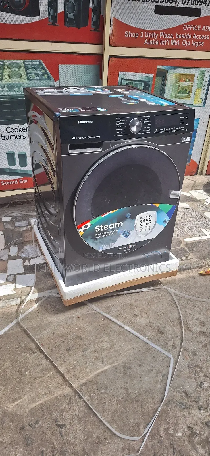 Hisense Inverter 12kg Wash Spinning Frontload Full Automatic