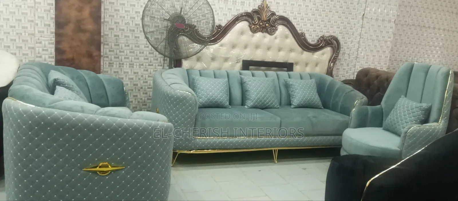 Elegant Tea Blue Sofa