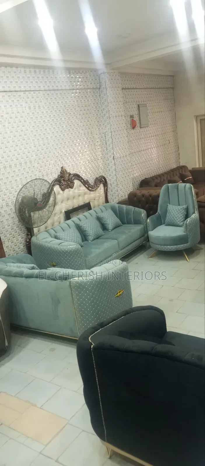 Elegant Tea Blue Sofa