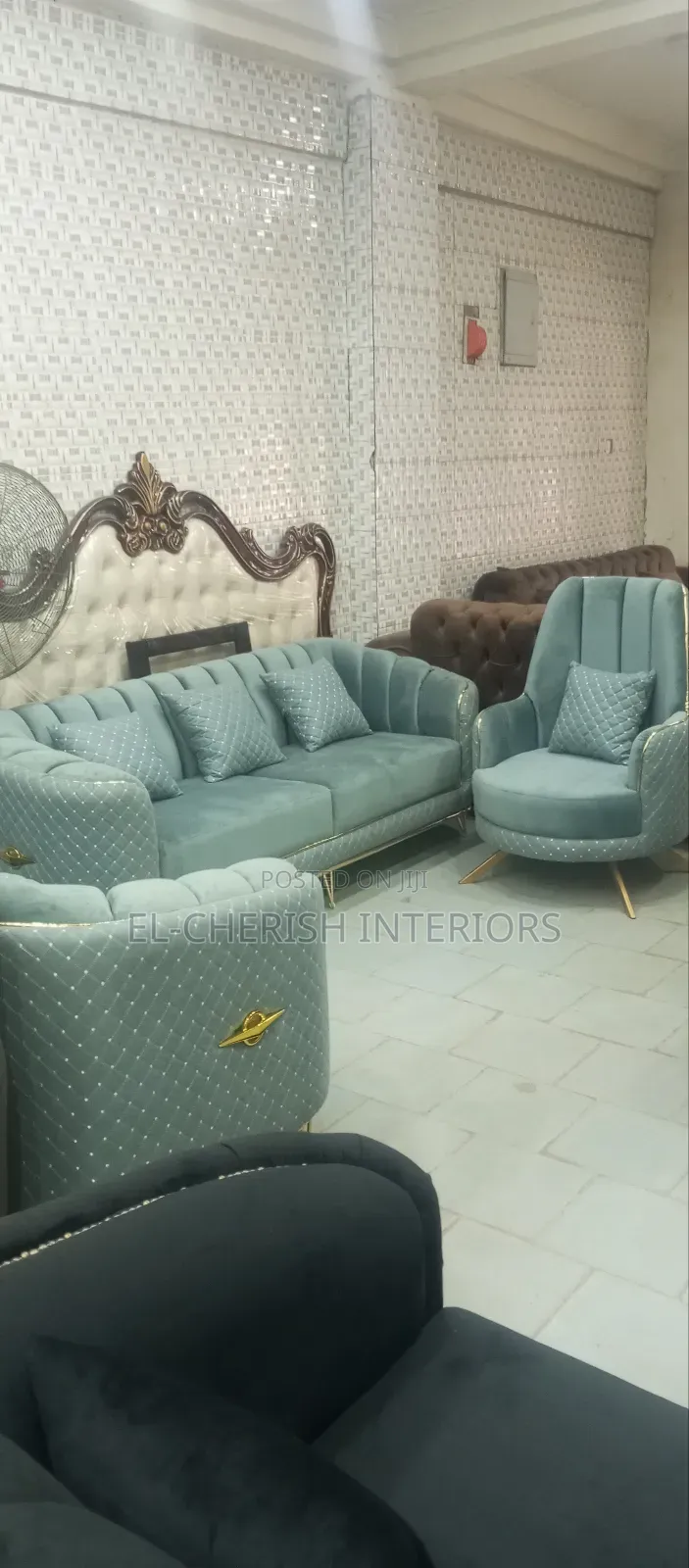 Elegant Tea Blue Sofa