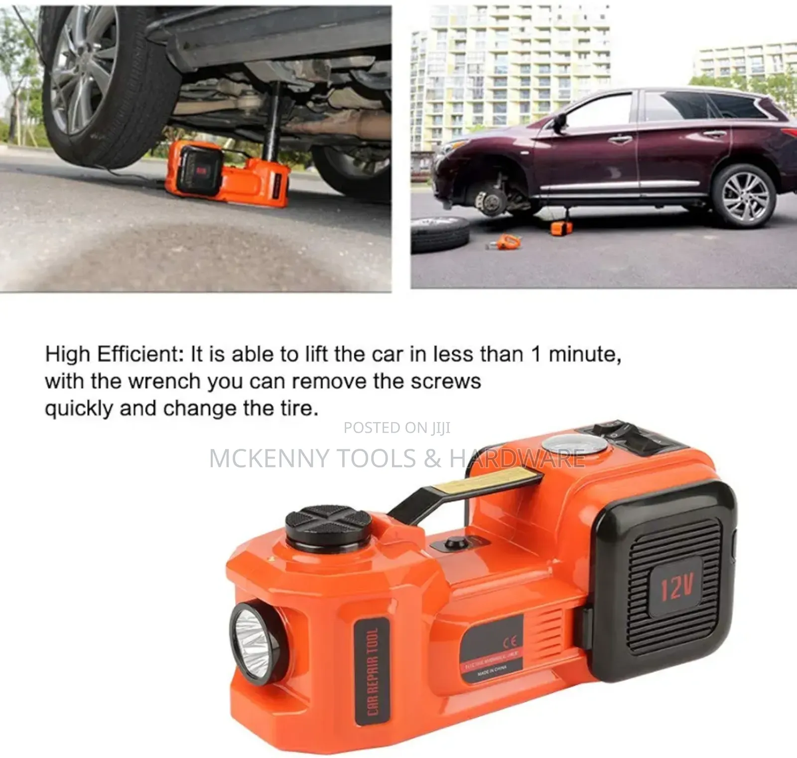 5T Auto Electric Hydraulic Floor Jack Lift Double Motor