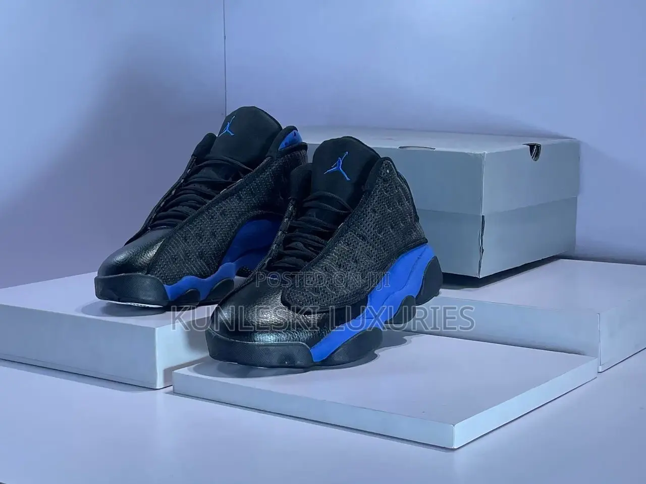 Original Jordan 13 Retro Black Hyper Royal Sneakers