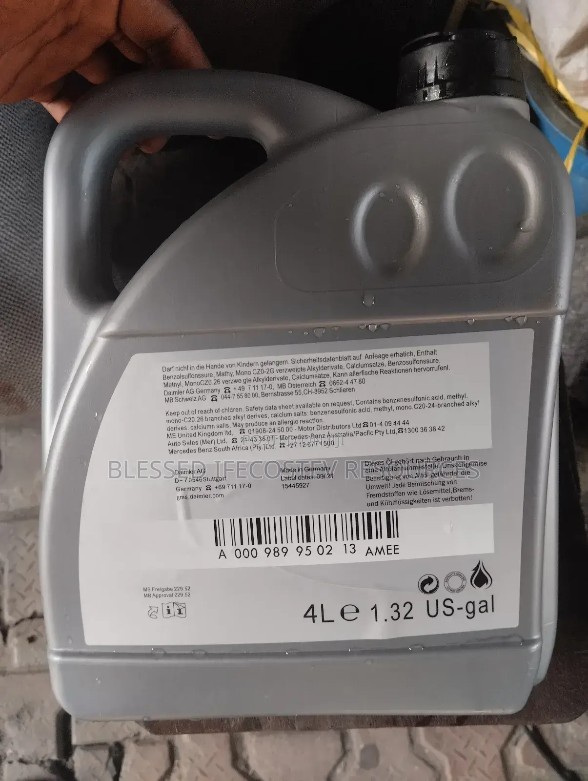 Mercedes Benz Oil Sea 5w-30