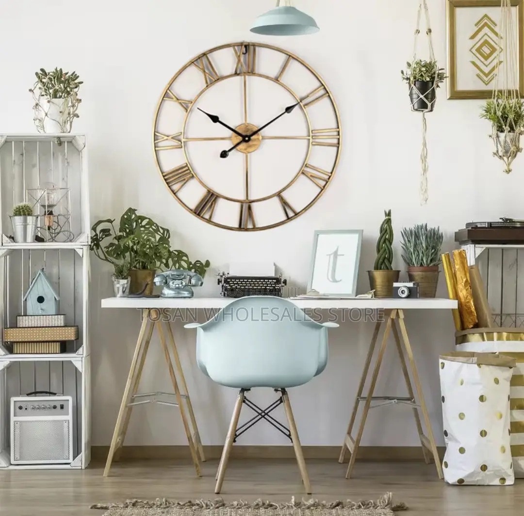 Big Minimalist Roman Numeral Wall Clock