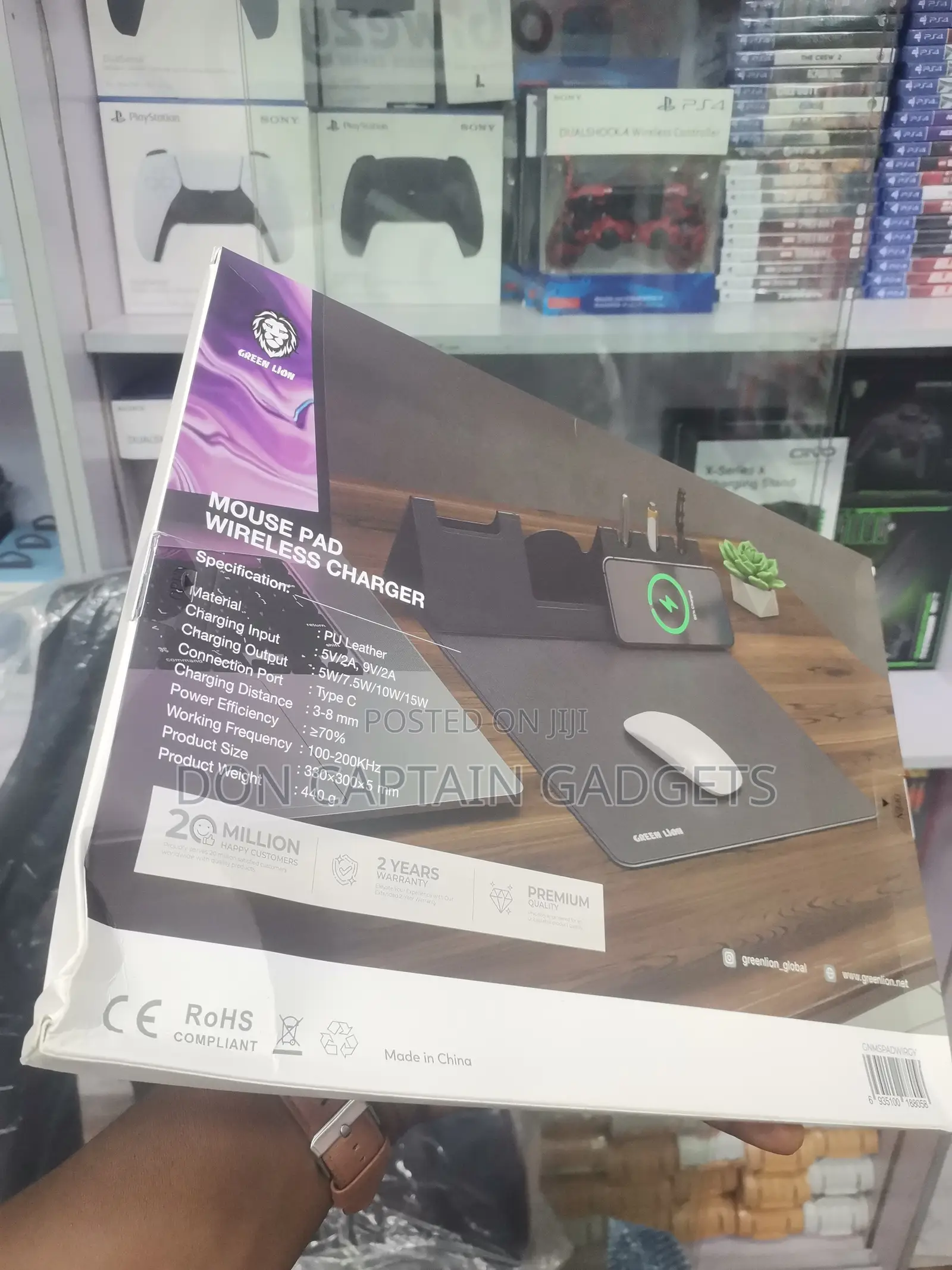 Green Lion 15W Mouse Pad Wireless Charger
