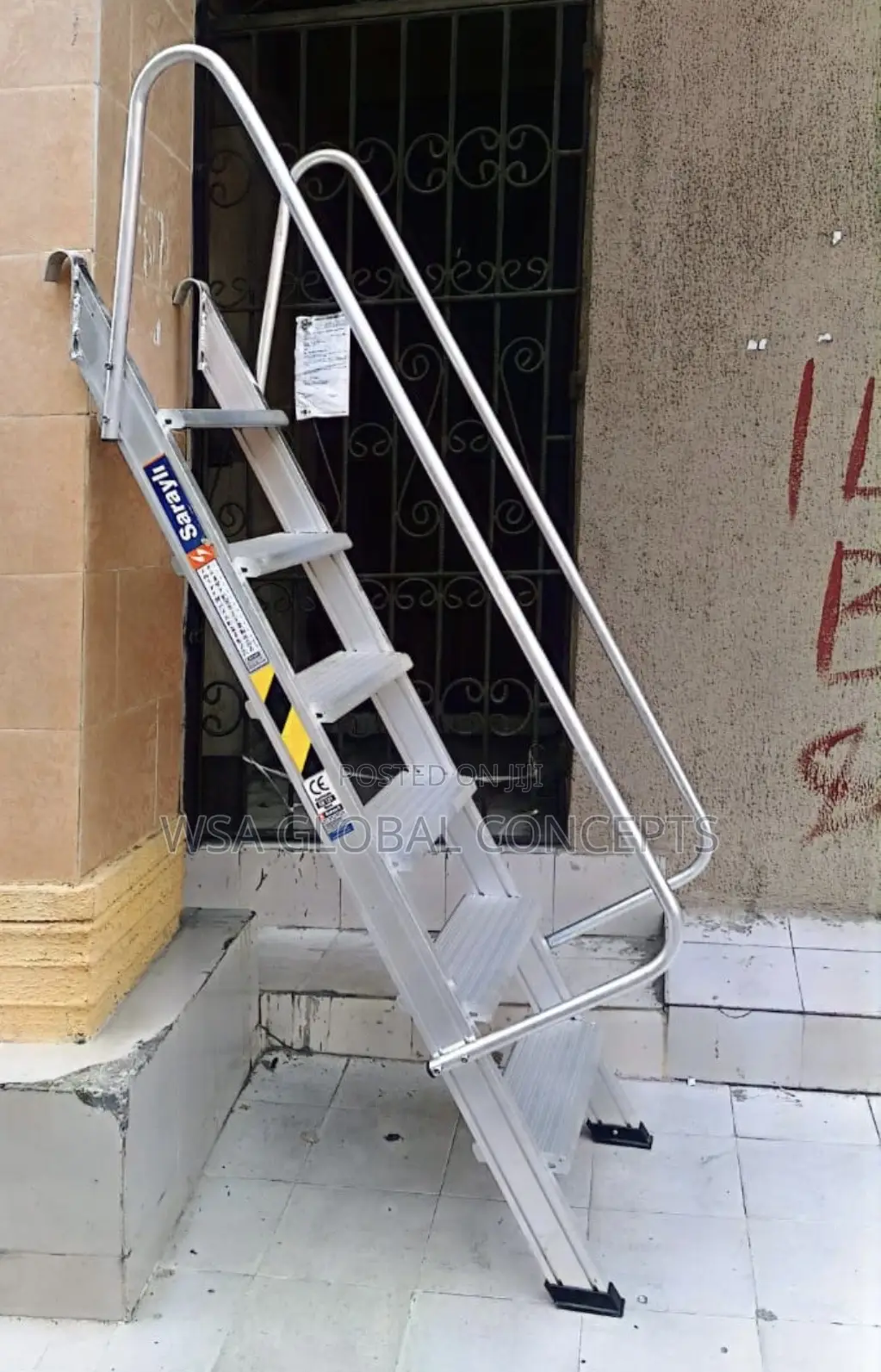 6 Steps Upstrong Aluminum Containers Offloading Ladder