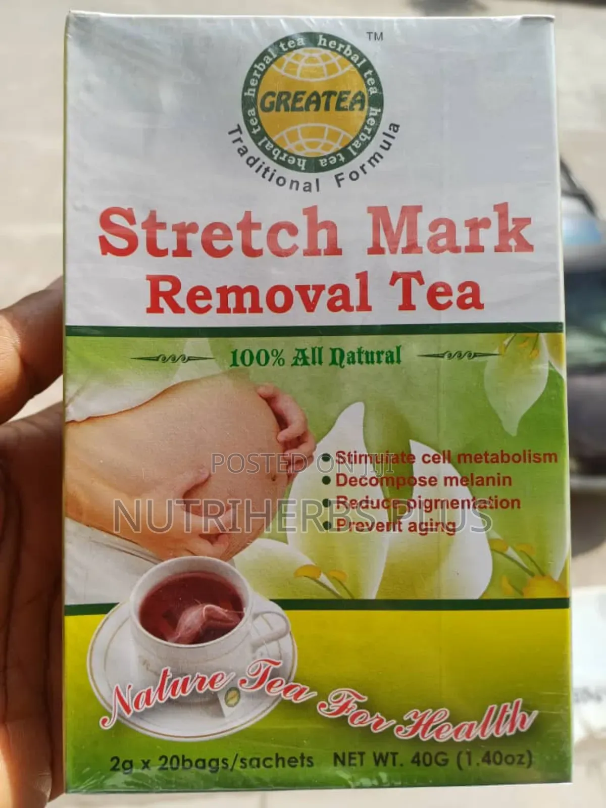 Greatea Stretch Marks Removal Tea. Get Results in a Month.