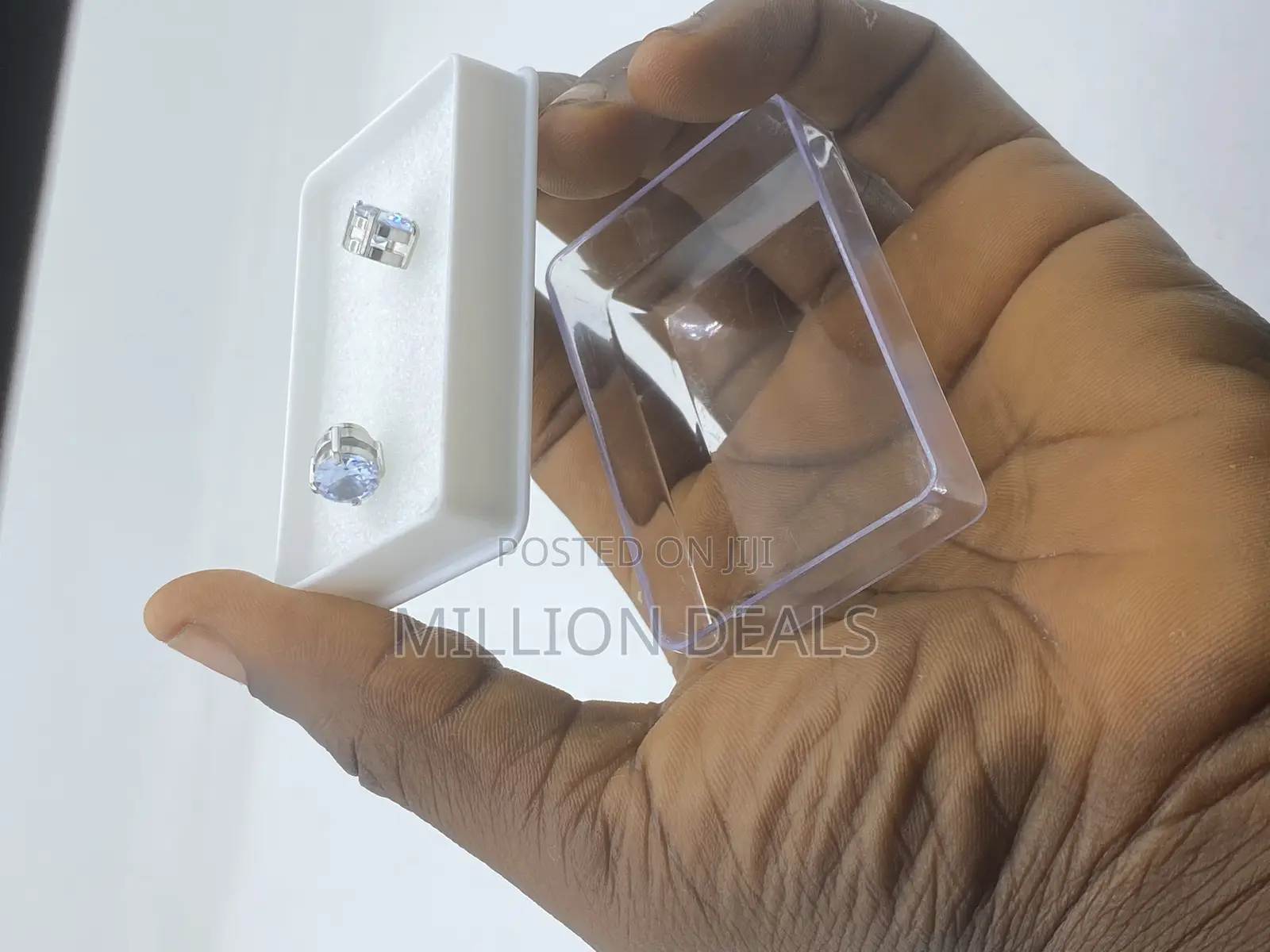 Iced Luxe Magnetic Men’S Silver Earrings