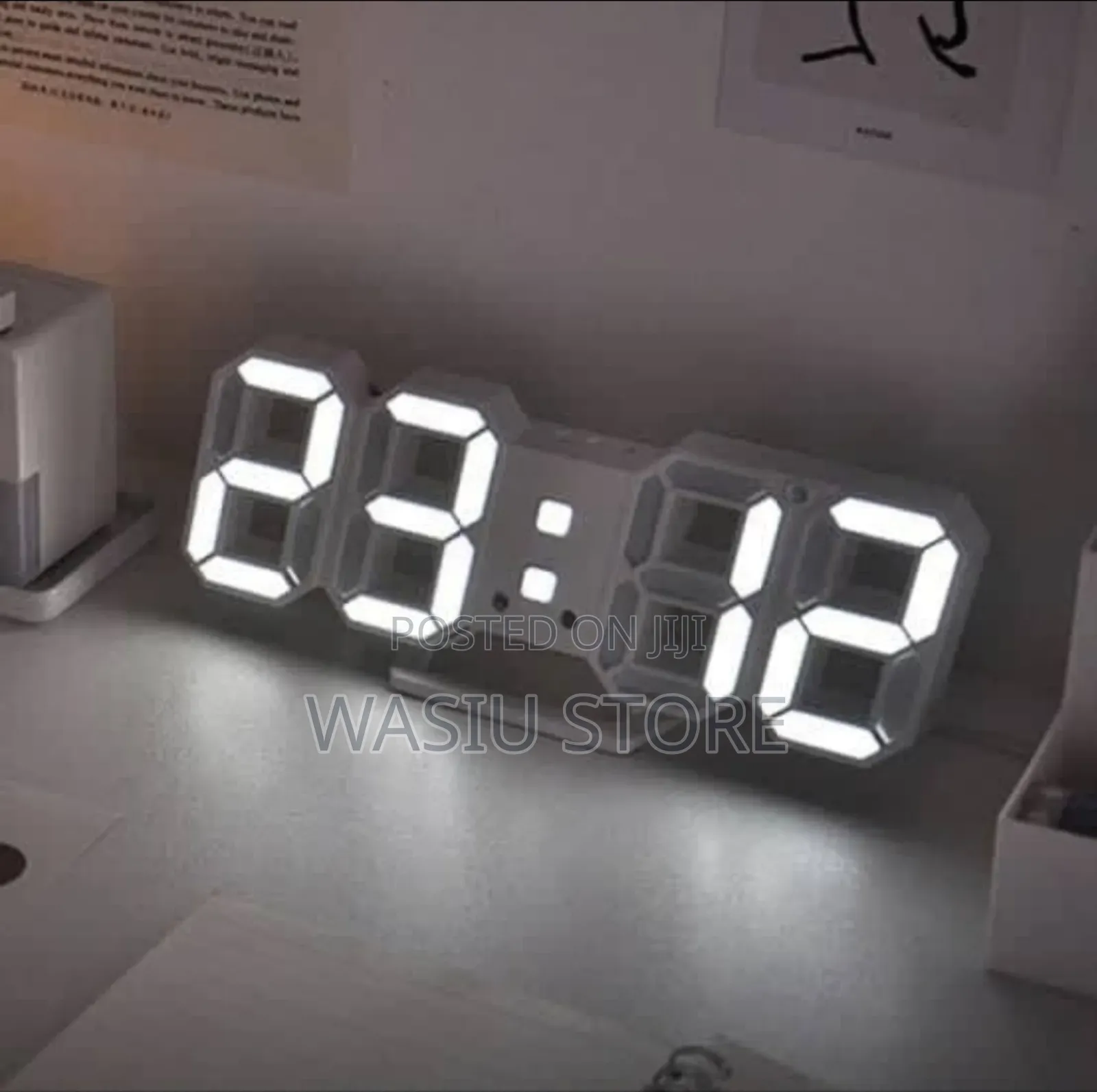 Digital 3D White LED Alarm Clock