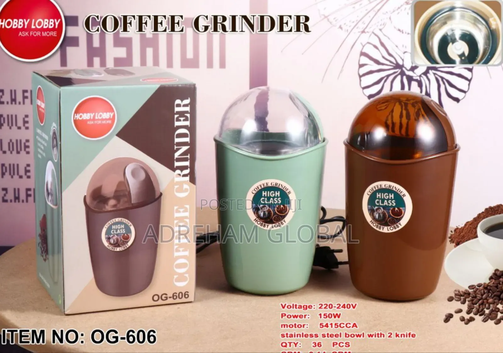 Hobby Lobby 300 Ml Dry Grinder/Coffee Grinder