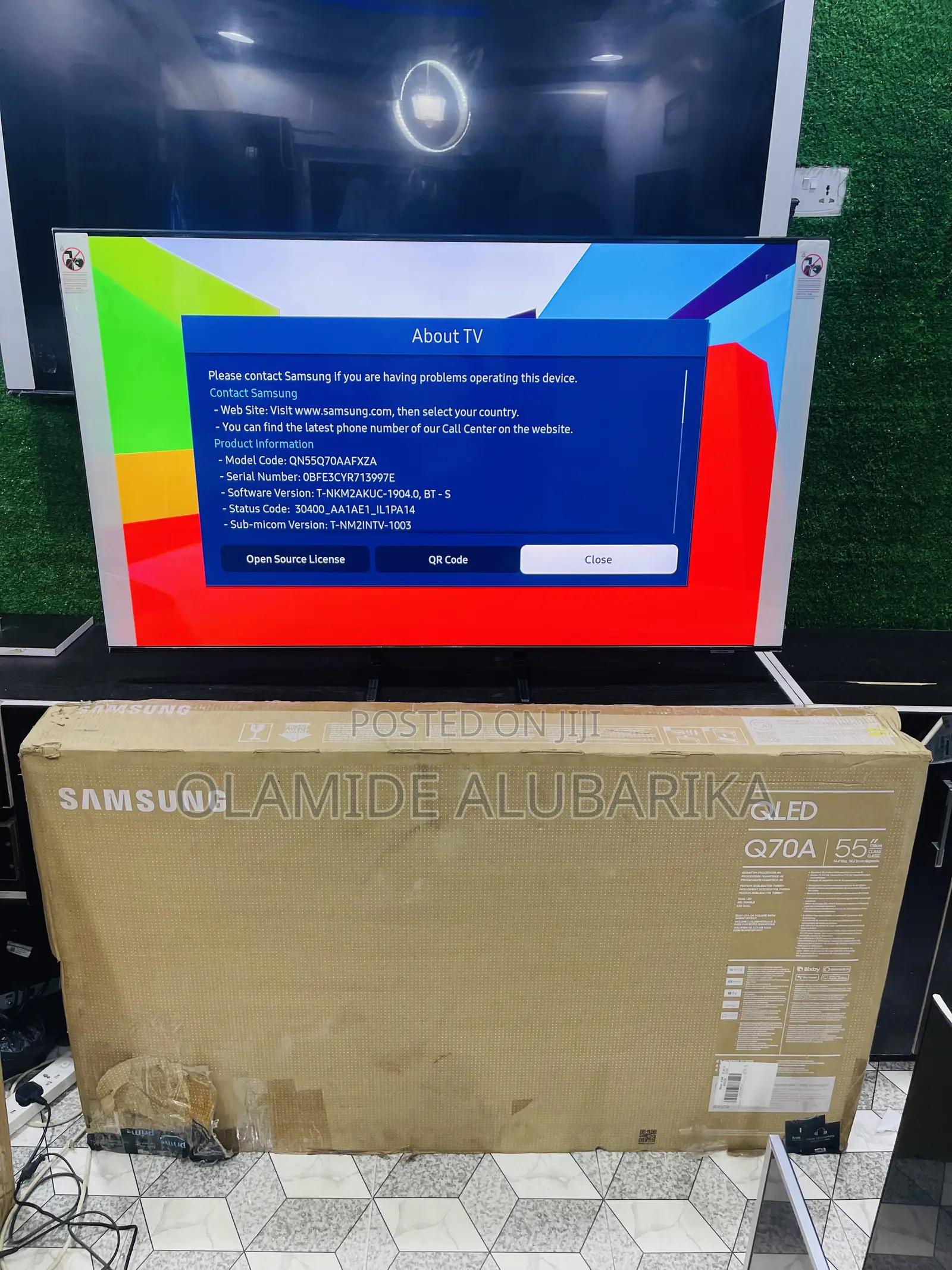 Samsung 55” Class Qled Q70a Quantum HDR Smart Alexa Tv