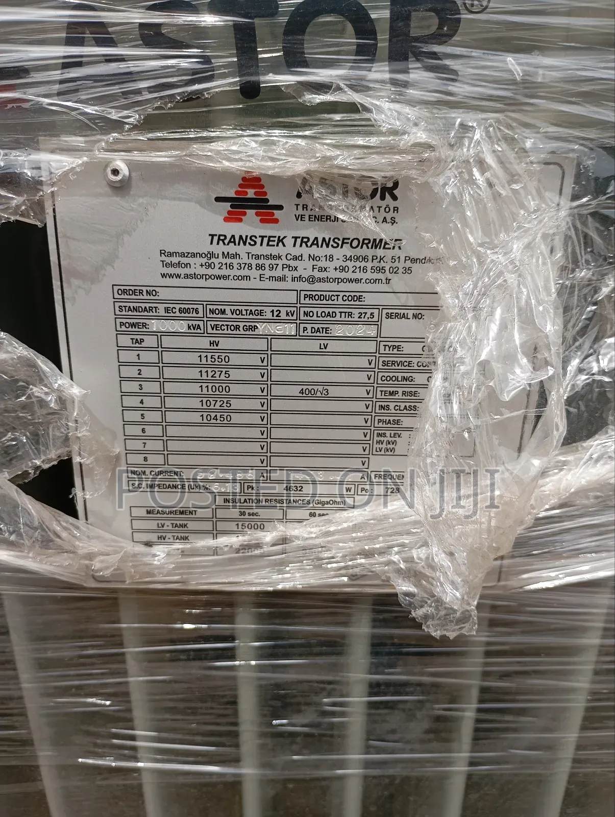 1000kva/11kv (Astor) High Quality Power Transformers