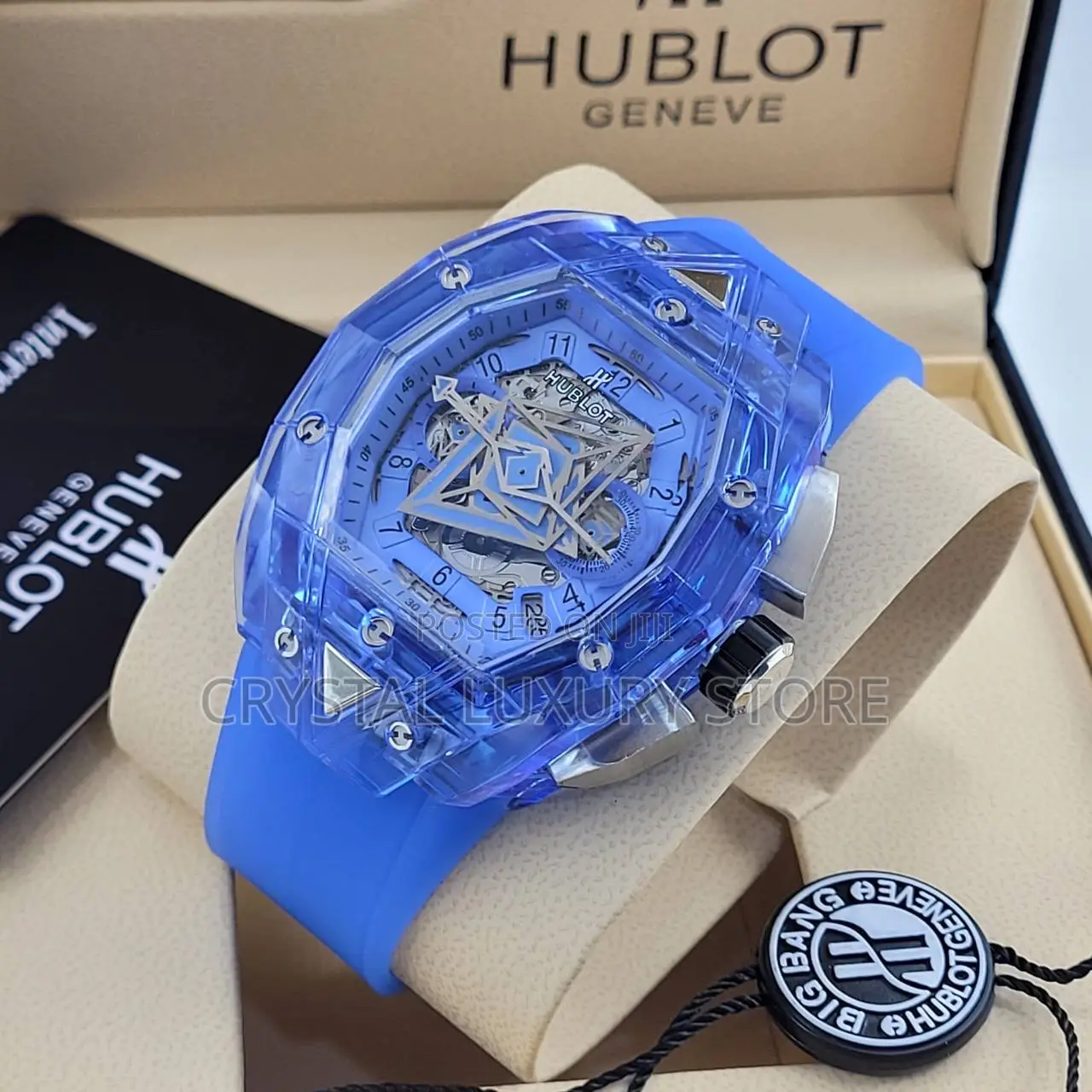 Hublot Quality Luxury Men Removable Rubber Strap Wristwatch