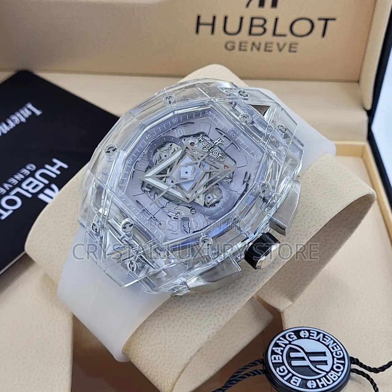 Hublot Quality Luxury Men Removable Rubber Strap Wristwatch