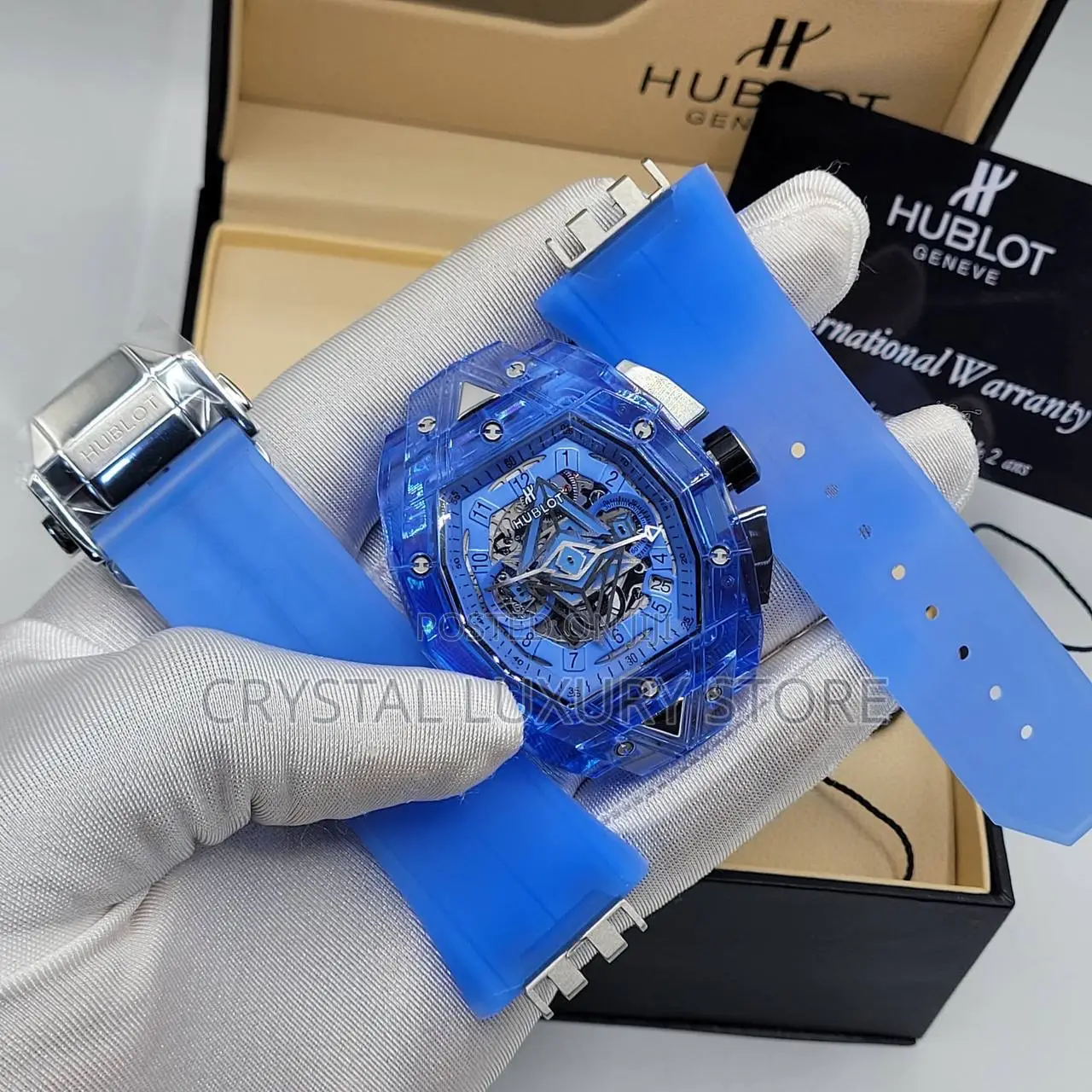 Hublot Quality Luxury Men Removable Rubber Strap Wristwatch