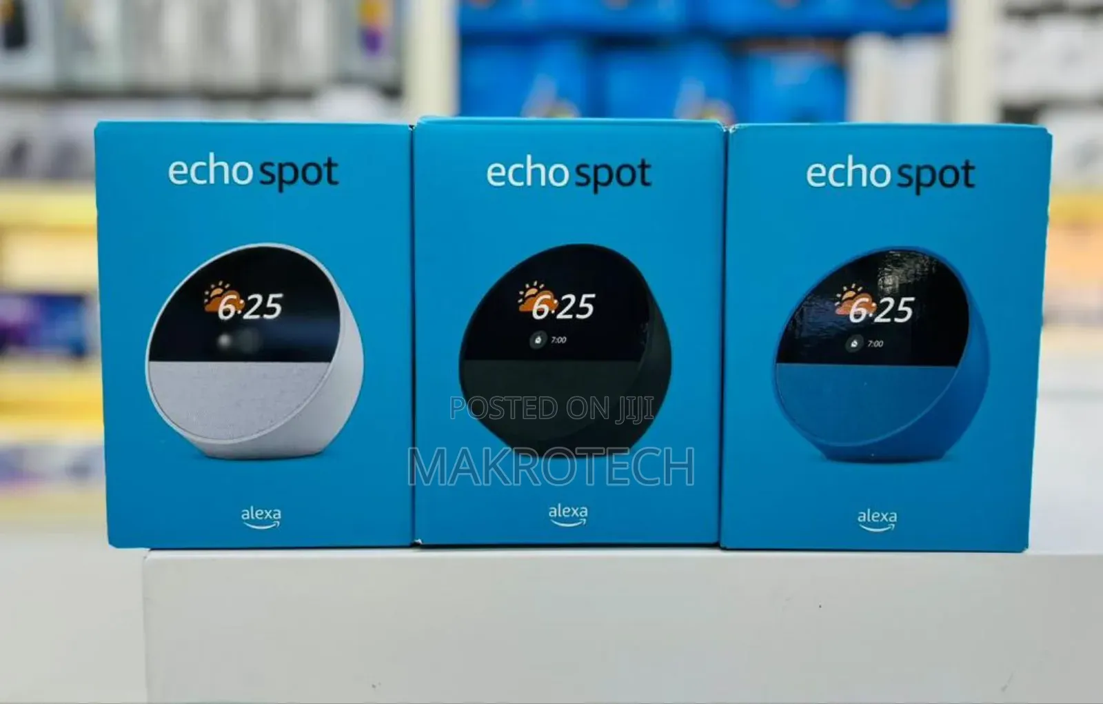 Amazon Echo Spot-smart Alarm Clock With Vibrant Sound +Alexa