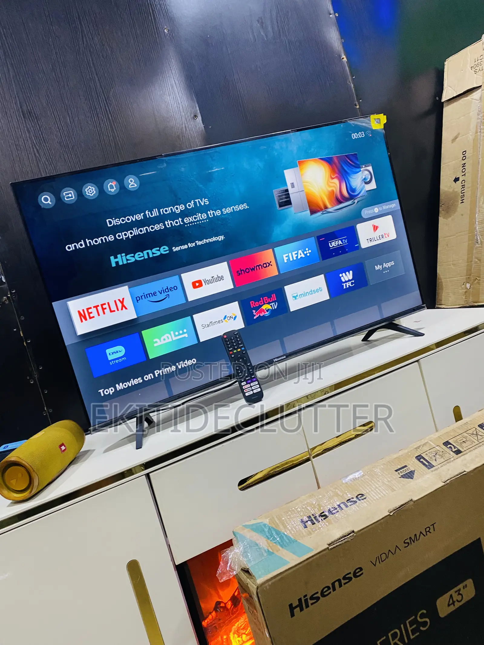 Neatly Used Hisense 43” Smart Tv