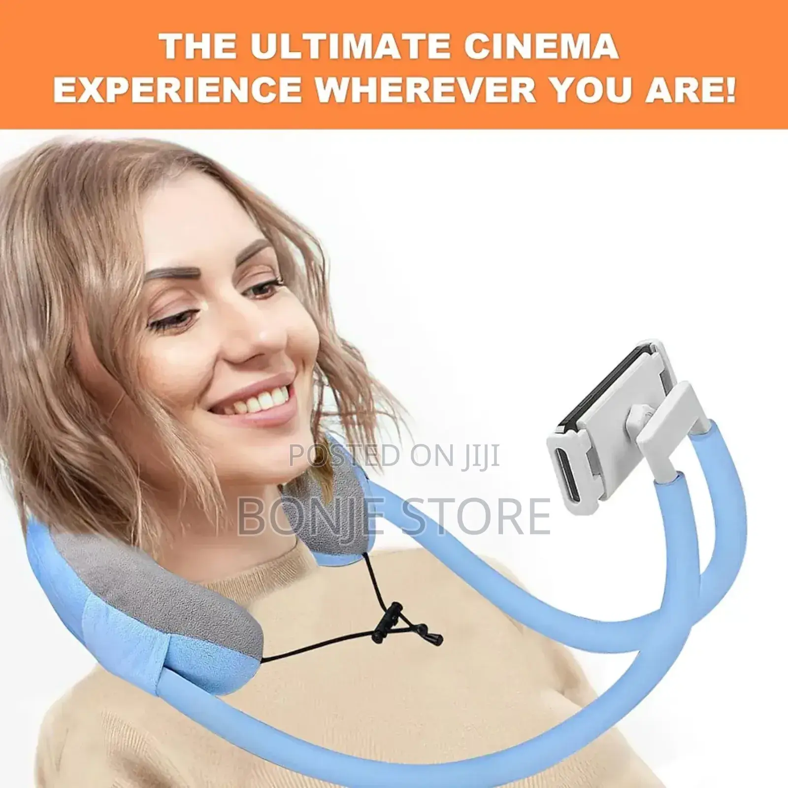2in1 U-Shaped Neck Pillow With Gooseneck 360° Phone Holder