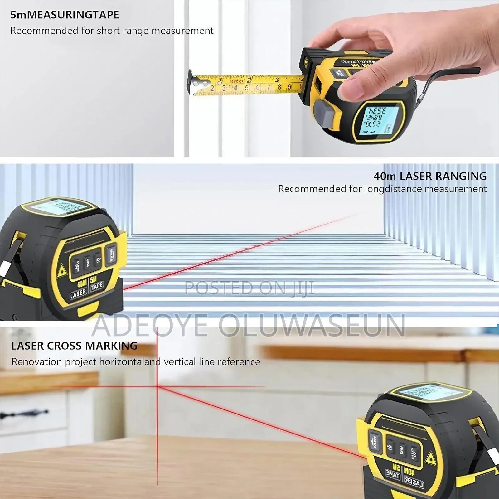 3 in 1 60m Sndway Laser Distance Meter