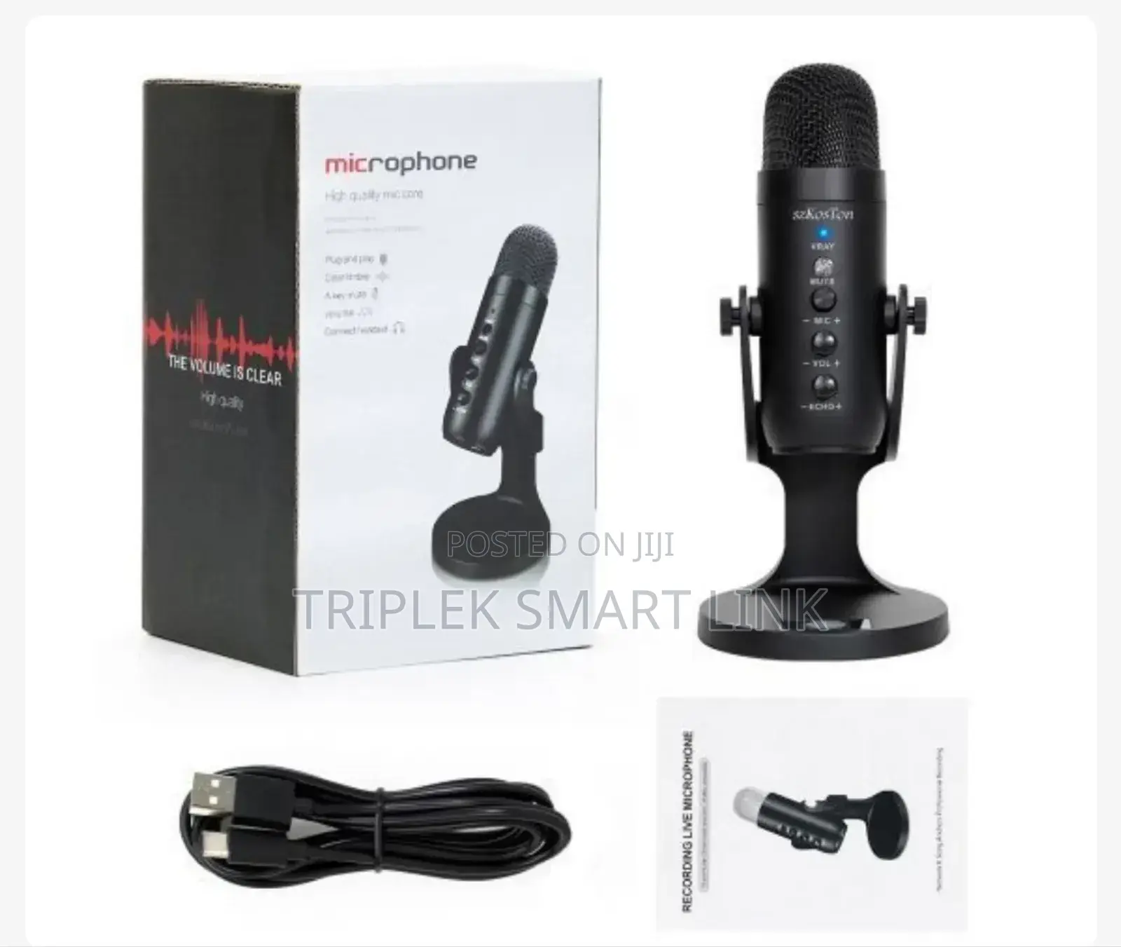 Microphone for Podcast, Usb Microphone Kit for Phone Pc Podcast Mic