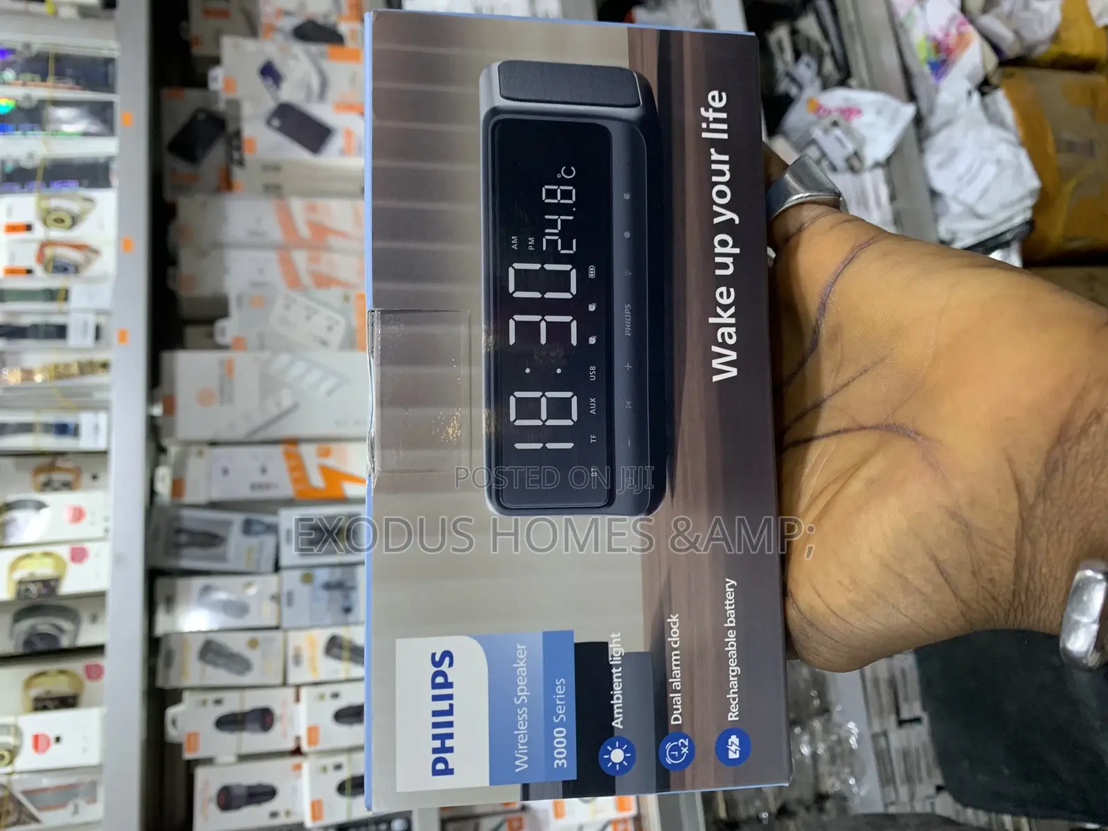 Philips Wireless Speaker Alarm Clock With Radio Frequency