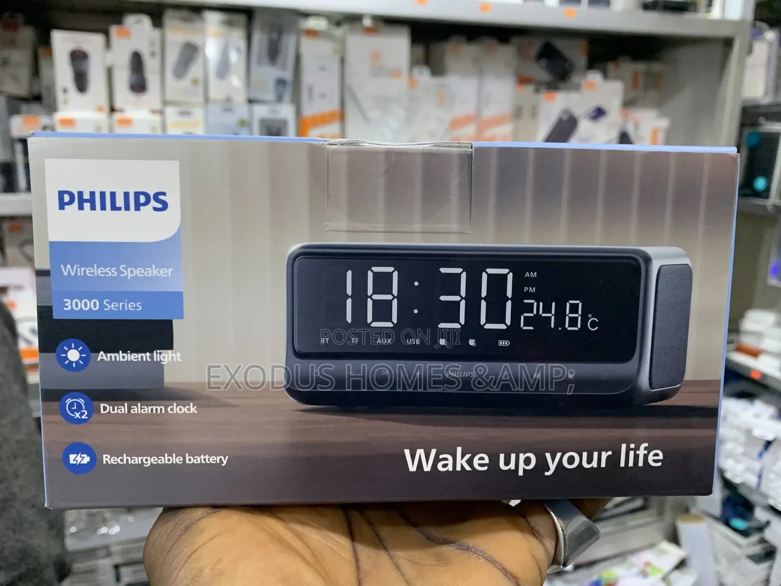 Philips Wireless Speaker Alarm Clock With Radio Frequency