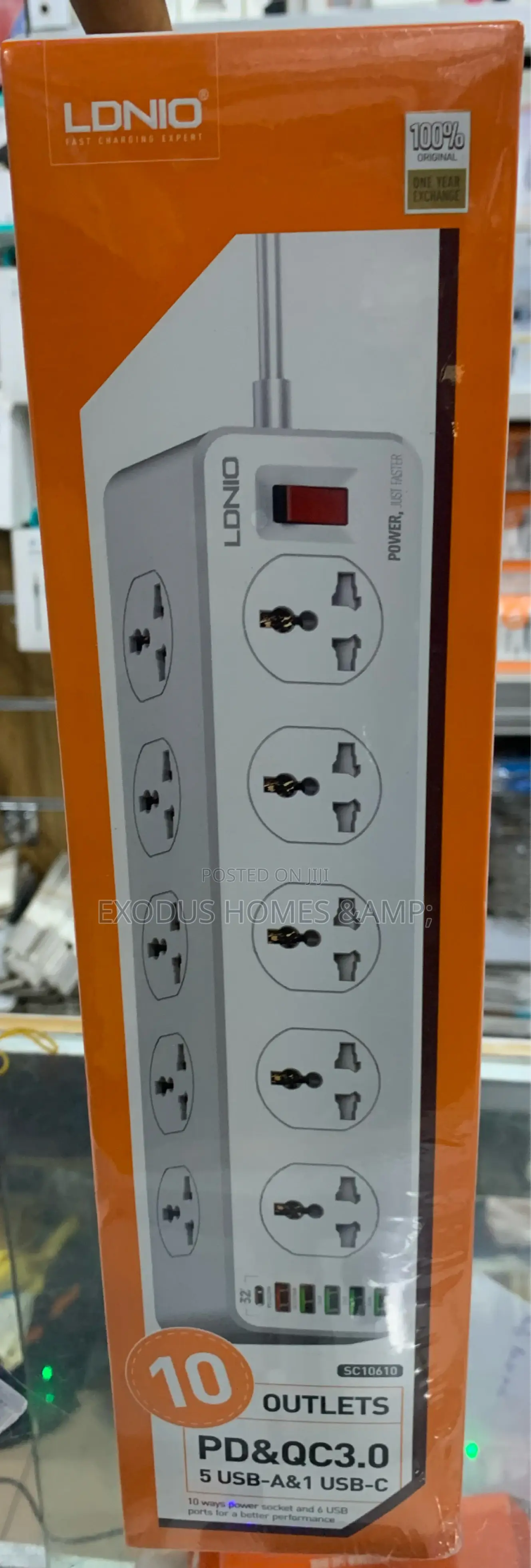 Ldnio Sc10610 Power Socket Pd Qc 3.0 5 USB a 1 USB C 10
