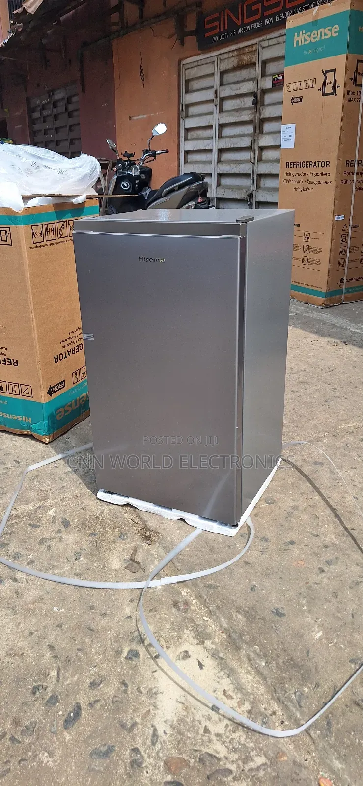 New Hisense 90lsingle Door Fridge Faster Cooling With Key
