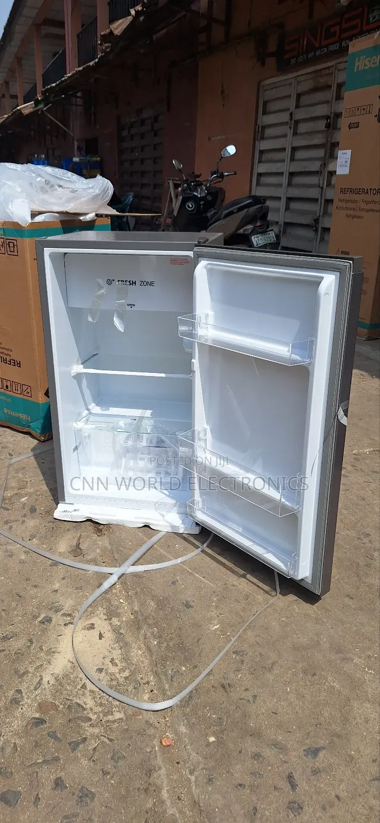 New Hisense 90lsingle Door Fridge Faster Cooling With Key