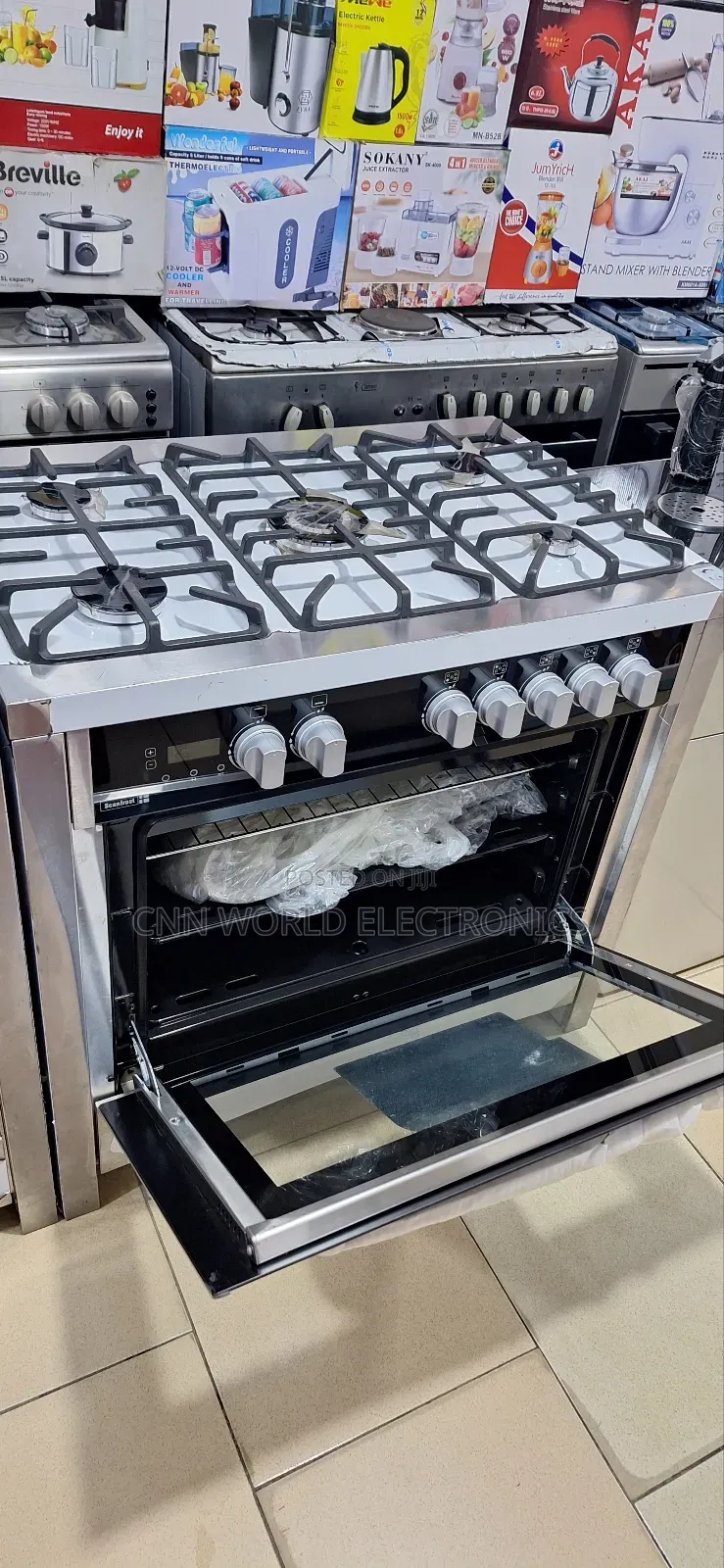 Semi Industrial Scanfrost 5 Burners All Gas Full Automatic