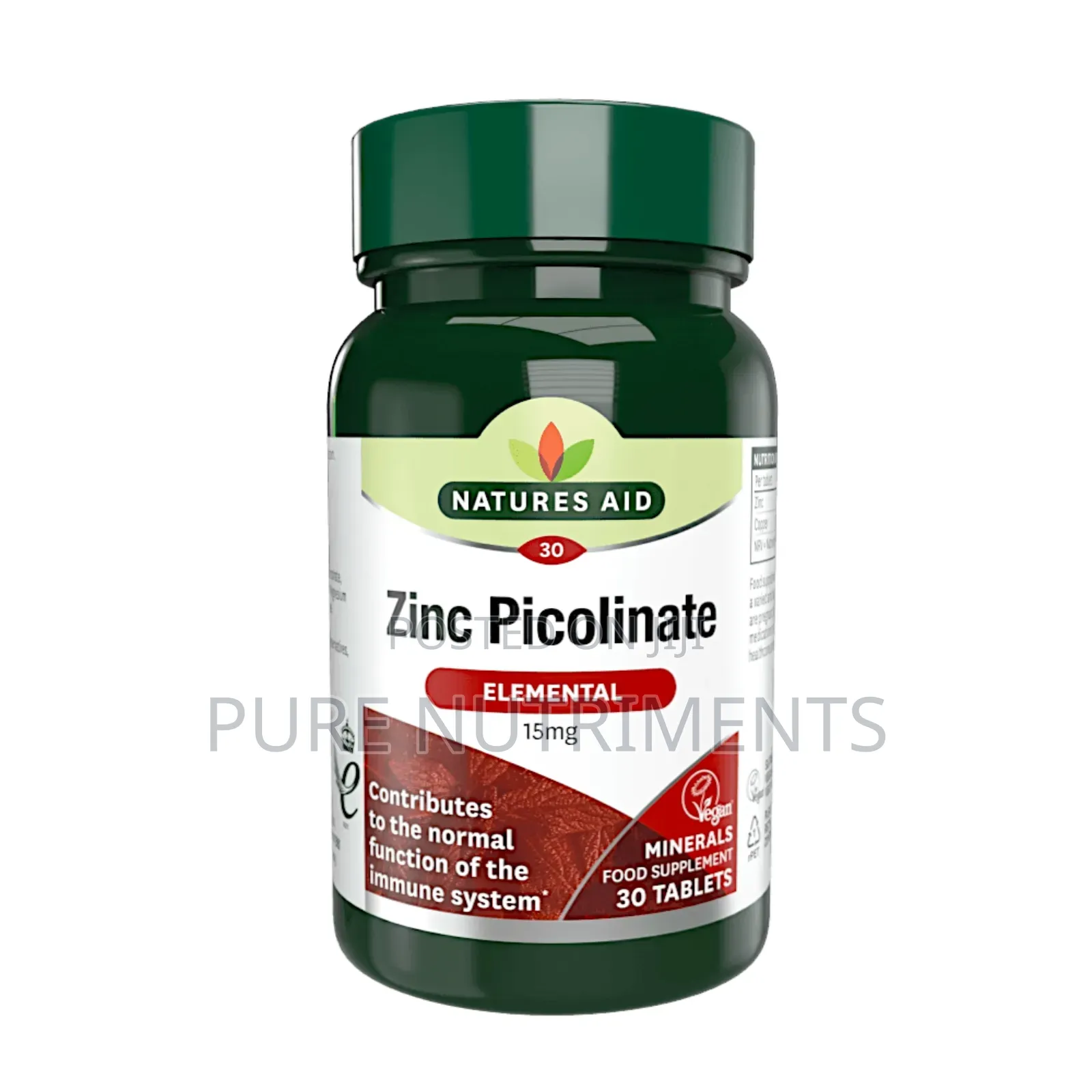 Zinc Picolinate 15mg by Nature’S Aid - 30 Tablets