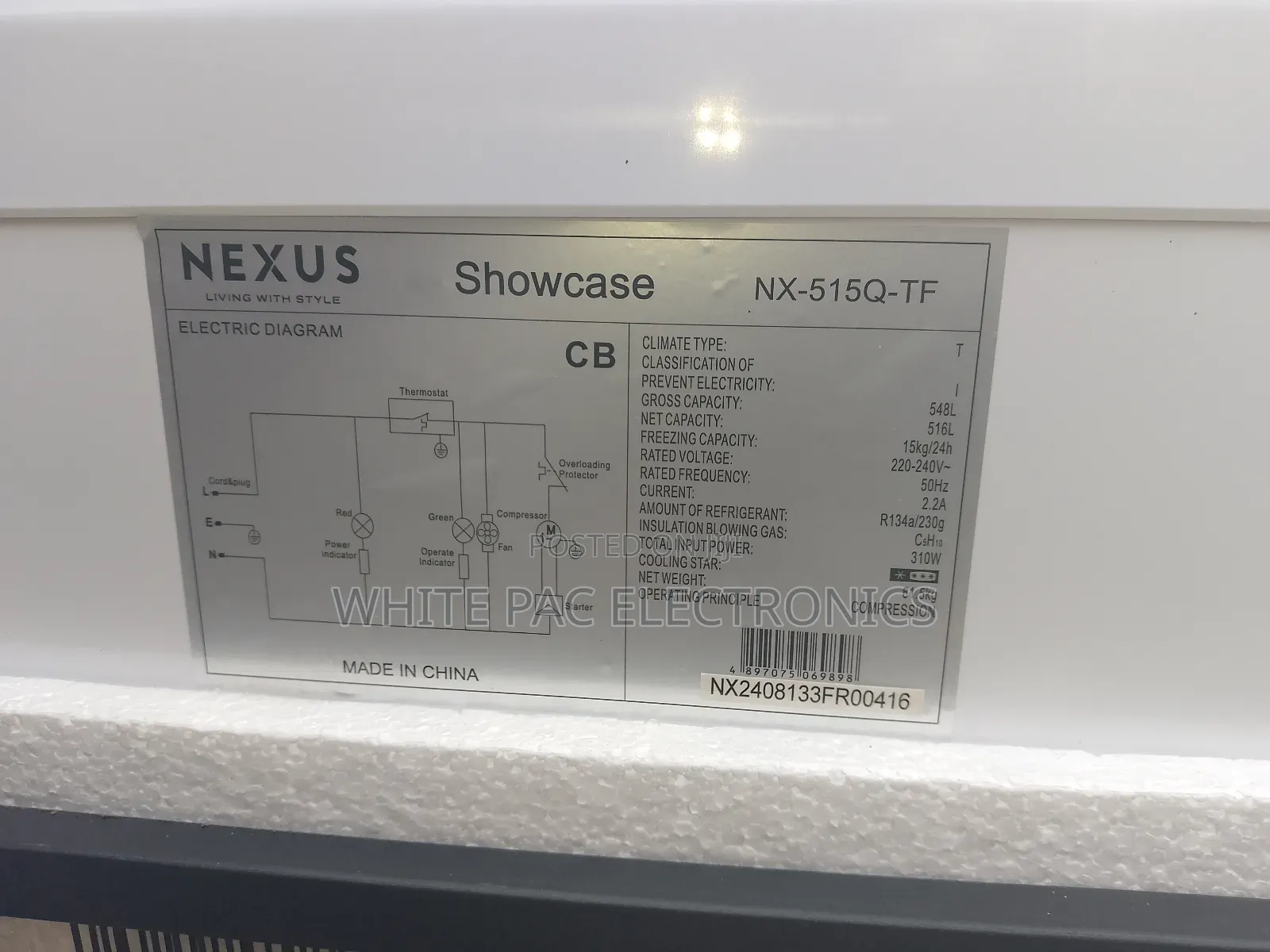 Nexus Showcase 548-litre Double Side Fast Cooling > 2yrs