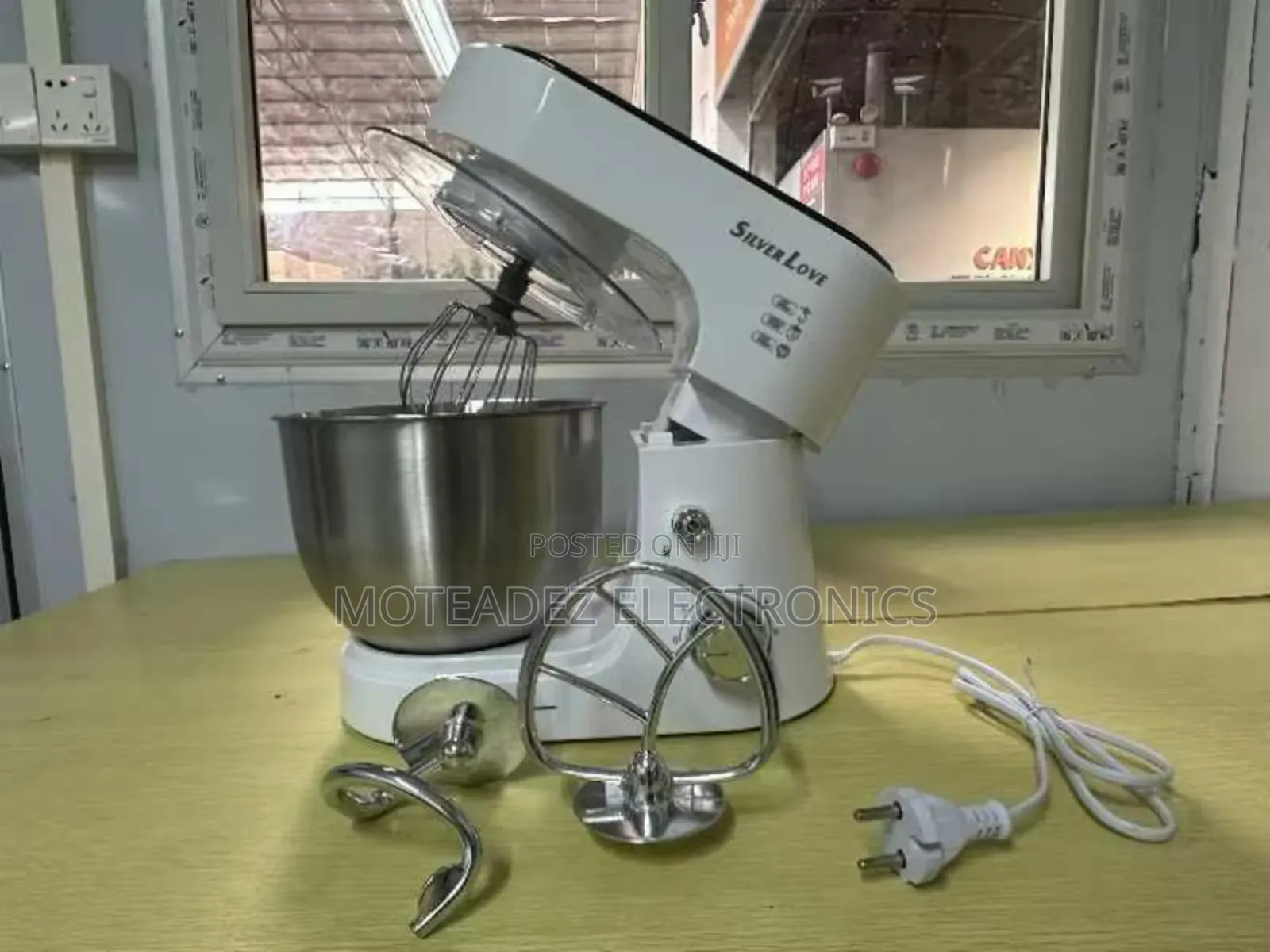 Silver Love 7l Industrial Stand Cake Mixer W/Rotating Bowl