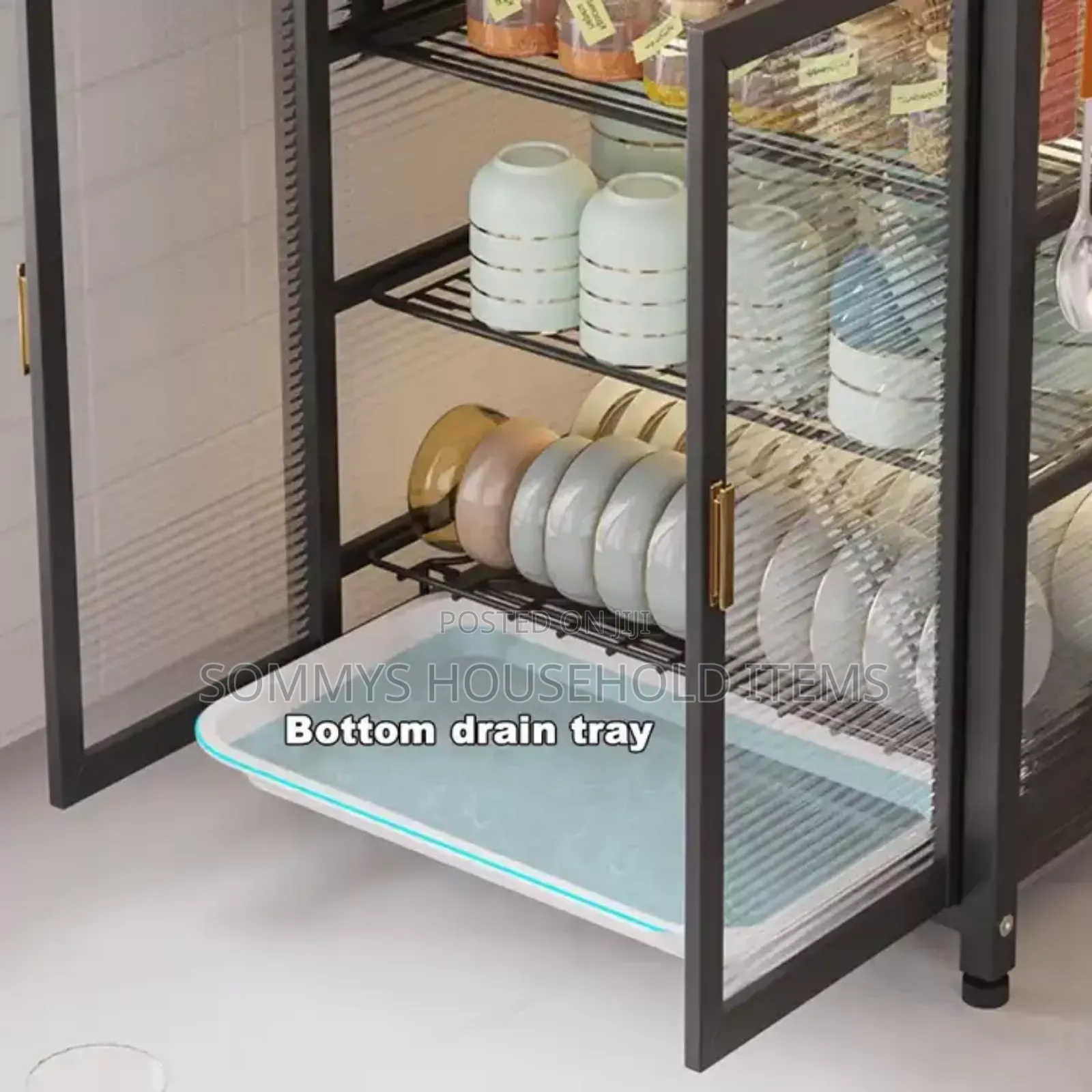 Dish Drainer With Glass Cover