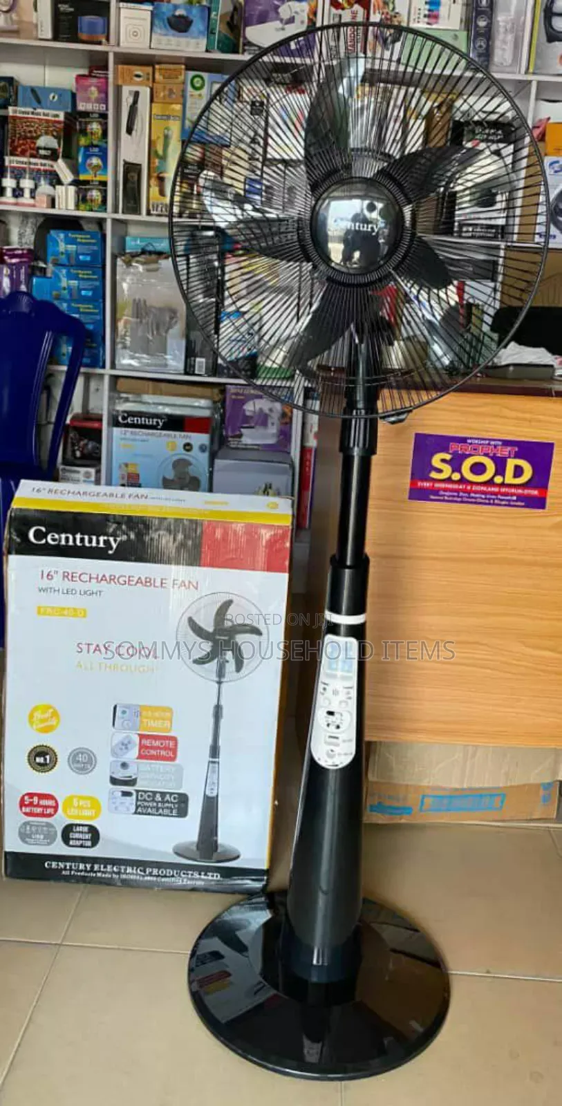 16 Inches Century Rechargeable Fan