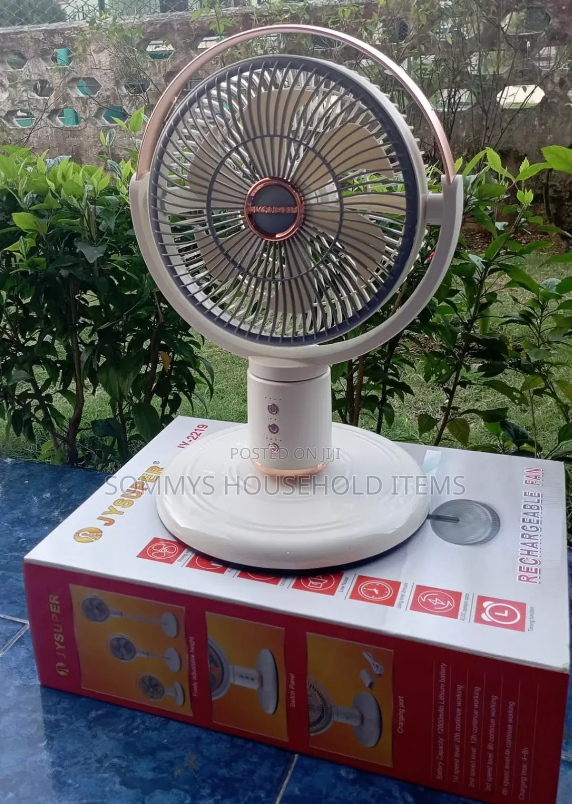 12" Rechargeable Fan