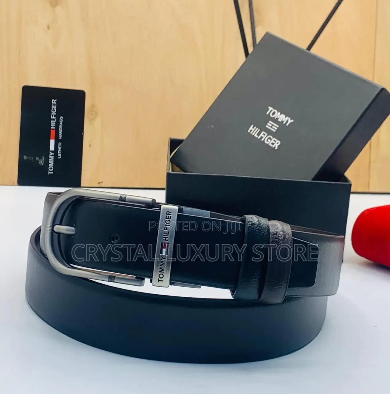 Two Sides Tommy Hilfiger Quality Luxury Genuine Leather Belt