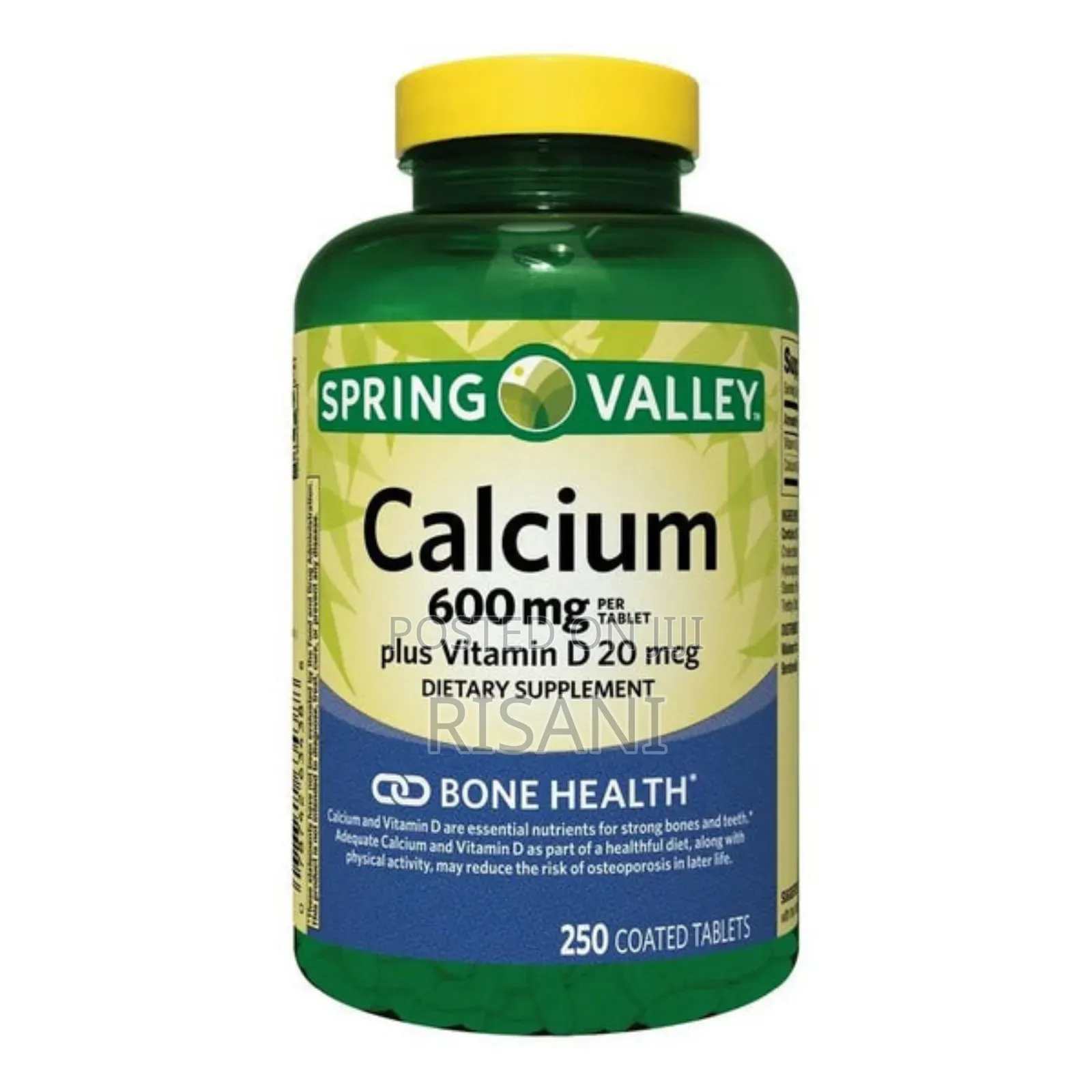 Spring Valley Calcium 600mg Vitamin D3 250 Coated Tablets