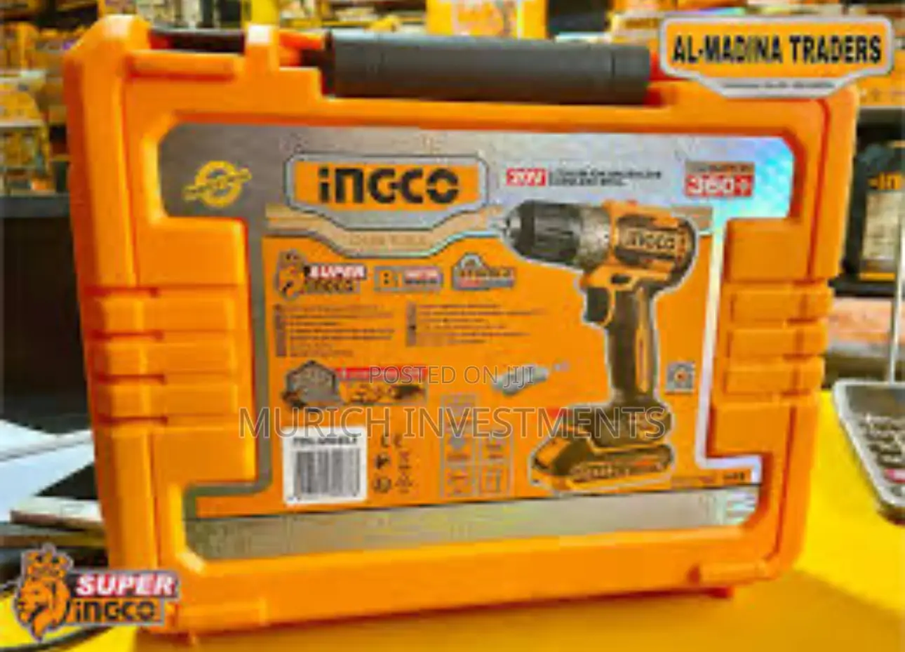 Ingco Lithium-Ion 20V Brushless Cordless Drill 52nm