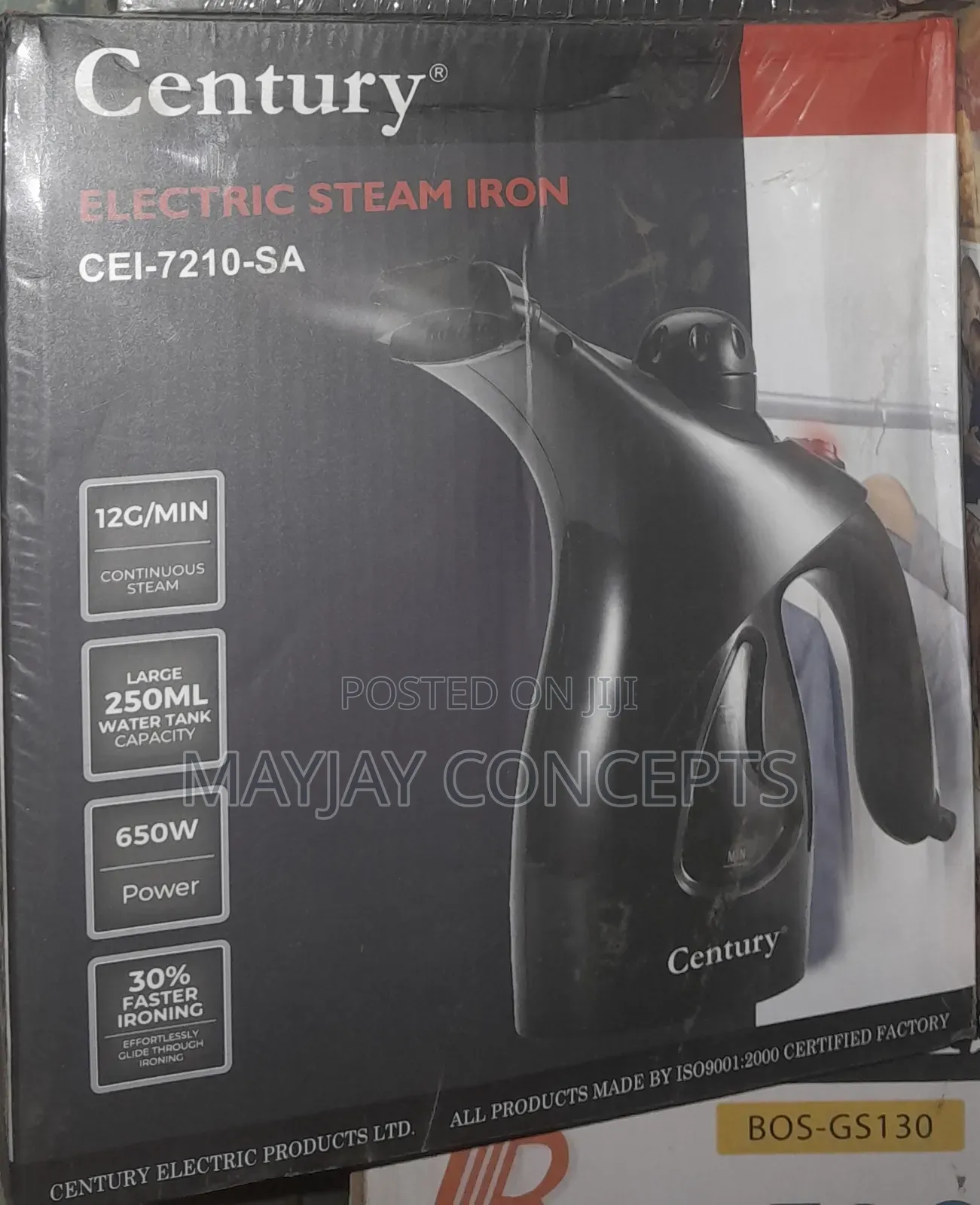 Century Electric Steam Iron With Built-in Pump-Cei-7210-Sa