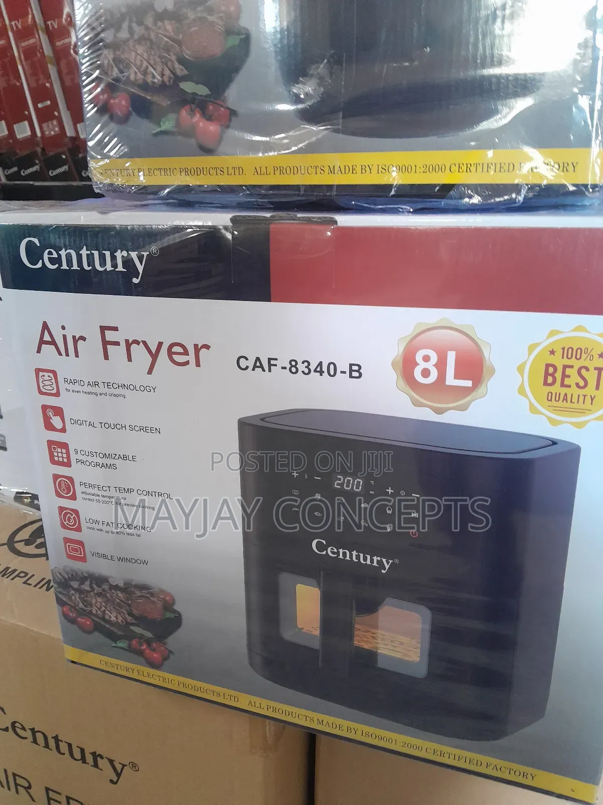 Century 8litres Airfryer With Digital Touch Screen-Fry Grill