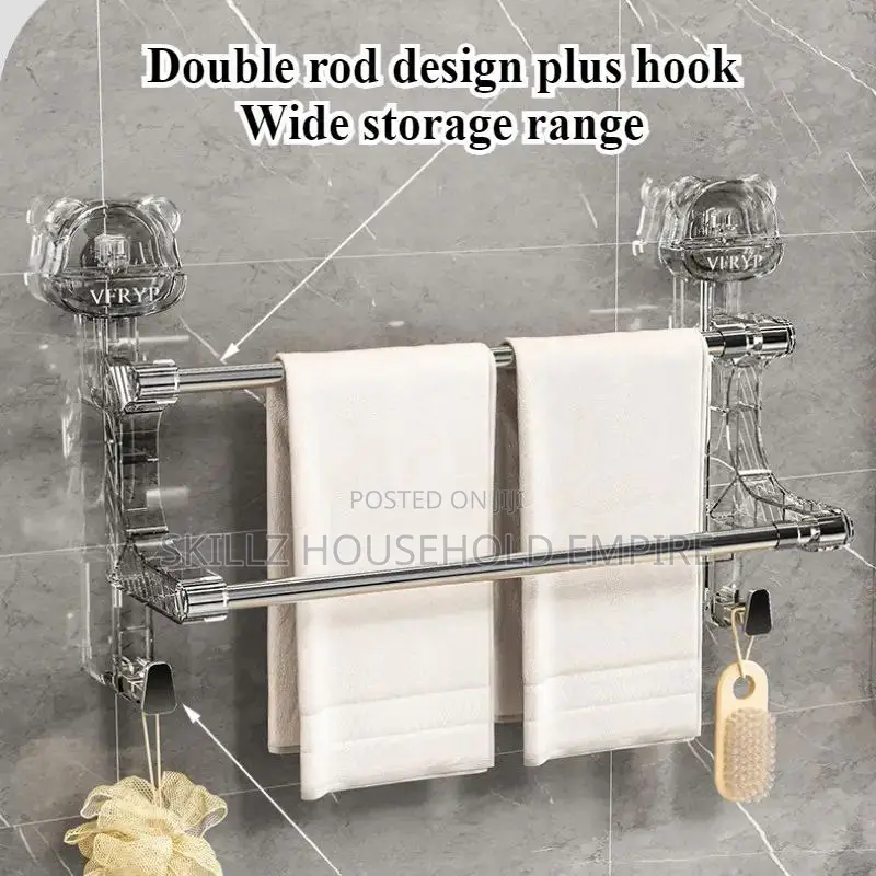 Double Pole Hanging Towel Rack