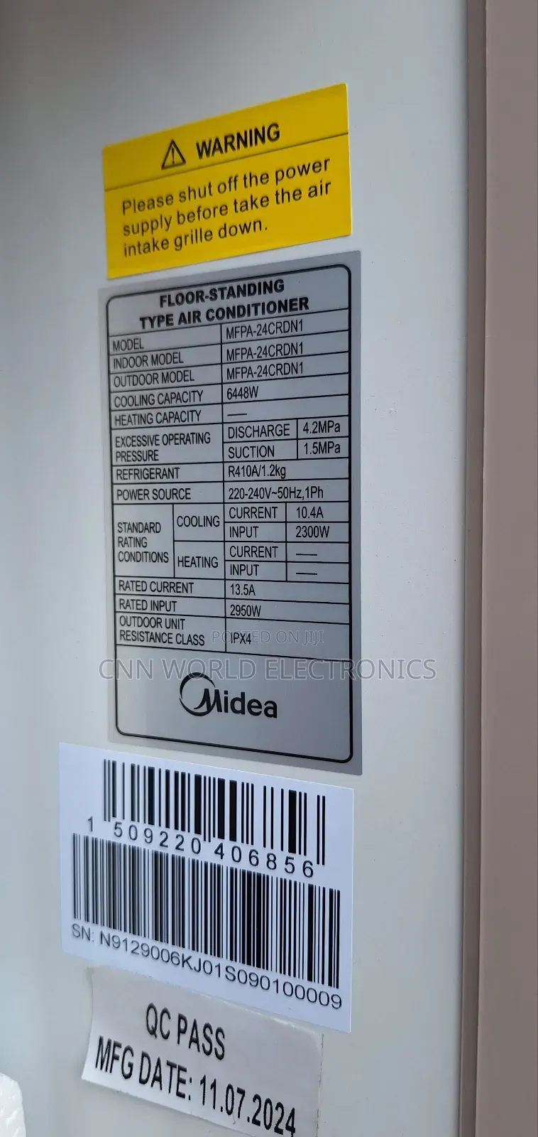 Original Midea Inverter 3ton Floor Ac(Copper)Super Cooling