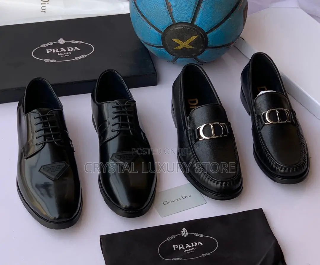 Prada Quality Luxury Men Genuine Leather Shoe