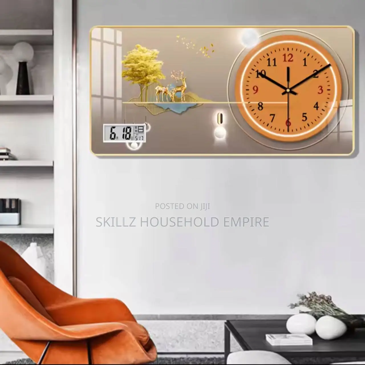 Porcelain Painting Wall Clock
